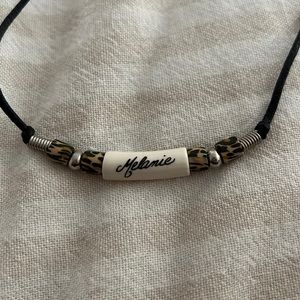 Personalized Melanie Name Necklace - Cord